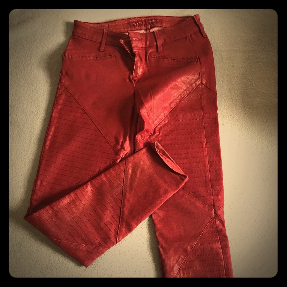 Guess cranberry red jeans